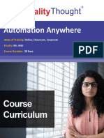 QT Automation Anywhere Course Content