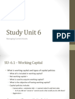 Study Unit 6: Managing Current Assets