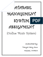 Database Management System Assignment