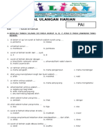 SINGKAT SOAL ULANGAN HARIAN PAI