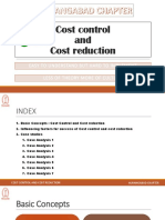 Cost Control and Cost Reduction: Easy To Understand But Hard To Implement Less of Theory More of Culture