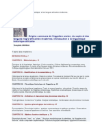 La Langue Égyptienne Pharaonique Et Les Langues Africaines Modernes