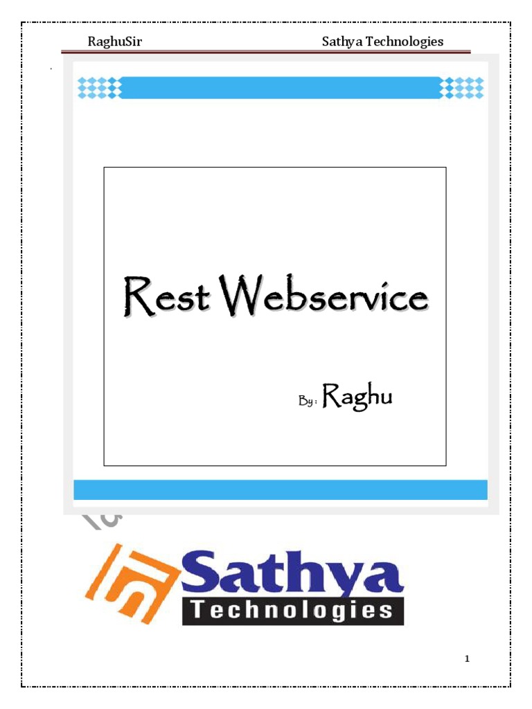 RESTful Web Services Guide | PDF | Hypertext Transfer Protocol ...
