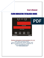 Flow Indicator Totaliser 1008S User Manual