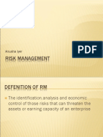 Risk Management: Anusha Iyer