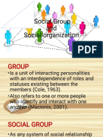 Social Group and Social Organization