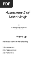 Assessment of Learning Notes