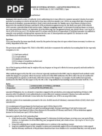 March of The Following Year) - CTA Division and CTA en Banc Ruled in Favor of Respondent. SC Held That Lancaster Wa Justified in