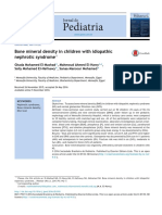 Bone Mineral Density in Children With Idiopathic Nephrotic Syndrome