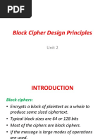 Block Cipher Design Priciples