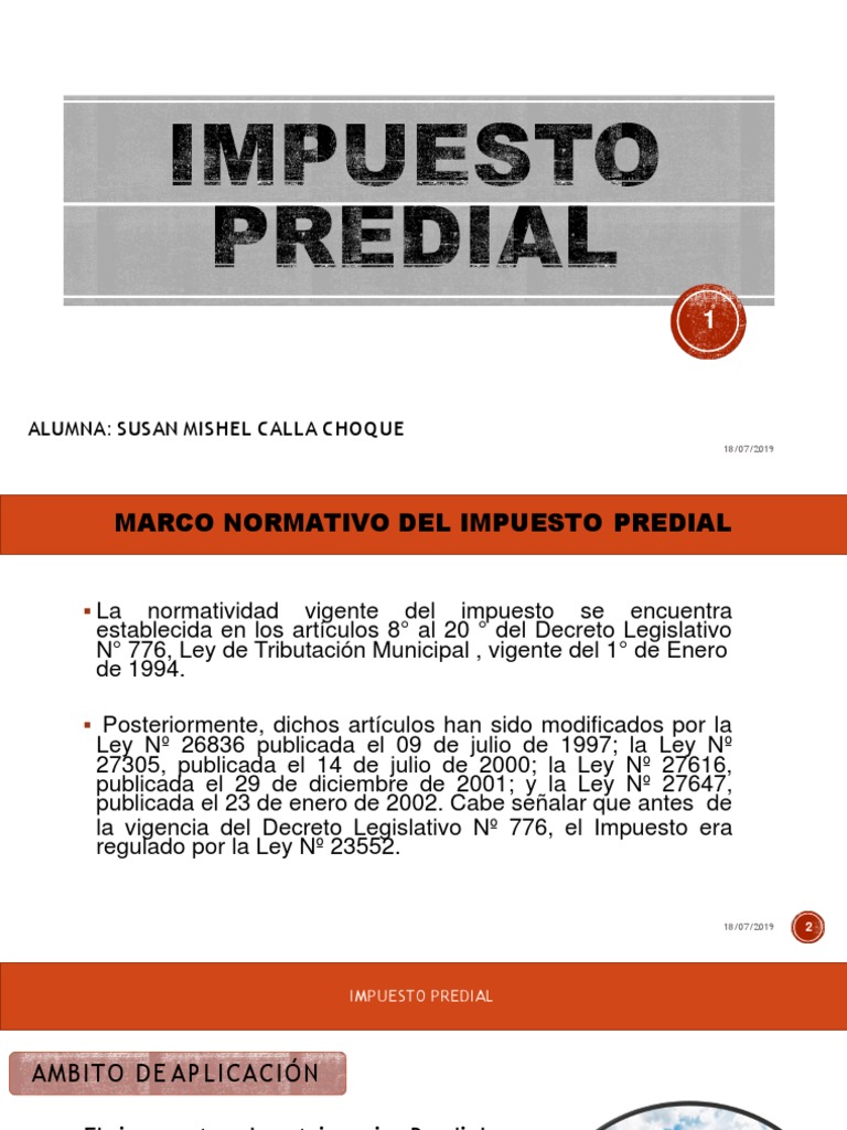 Normativa y Aplicación del Impuesto Predial | PDF | Impuestos | Propiedad