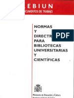 Normas y Directrices Bibs Universitarias Rebiun