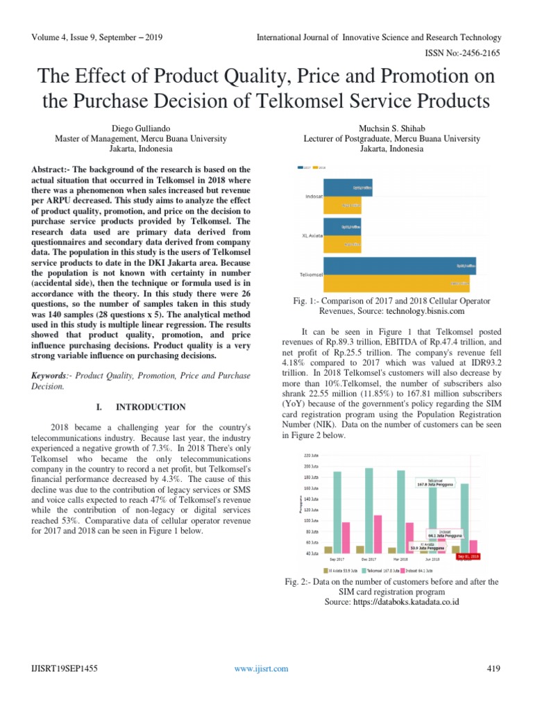 The Effect of Product Quality, Price and Promotion On The Purchase ...