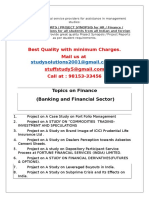 Mba Finance Project Topics12345 PDF