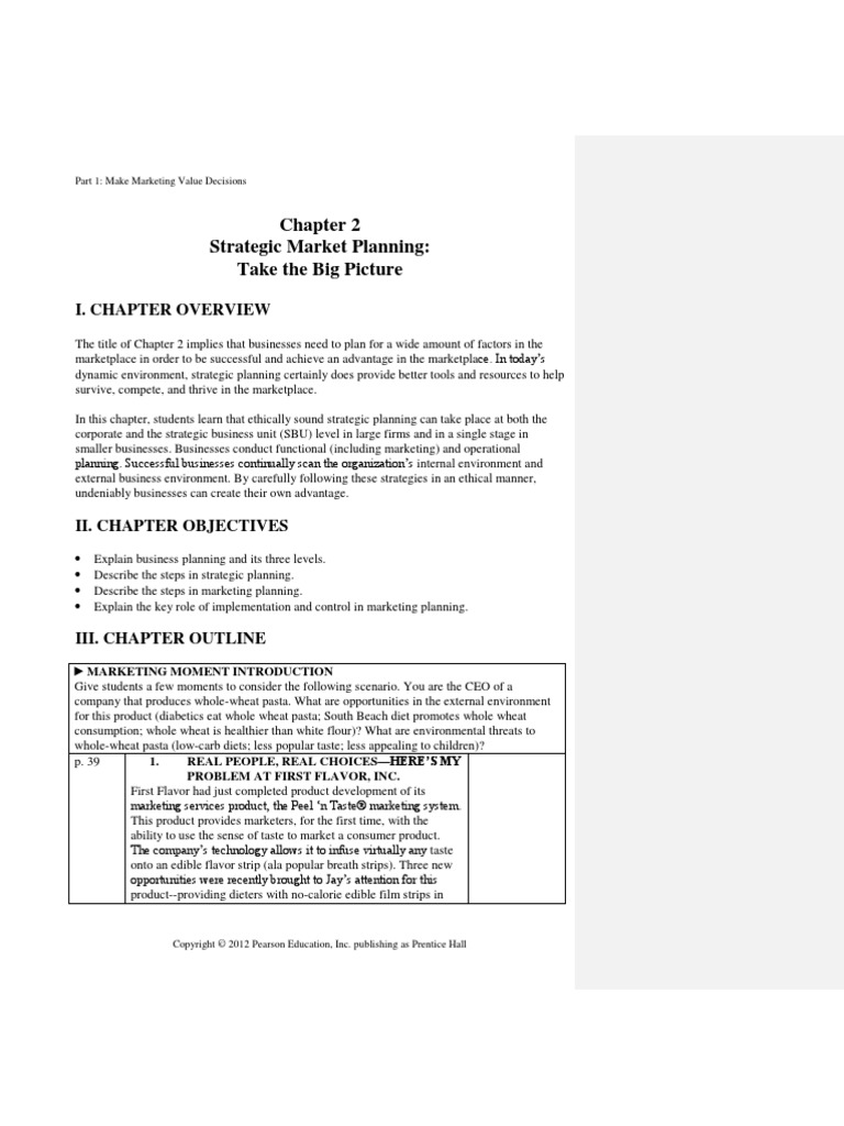 Chapter 2 Summary Notes PDF | PDF | Marketing | Swot Analysis
