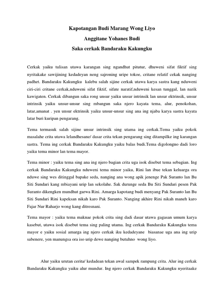 Paling Keren Contoh Cerkak Roman Sacuwil Stylus Point