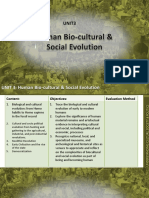 Biocultural and SOcial Evolution
