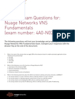 Nuage Networks VNS Fundamentals Course Practice Questions