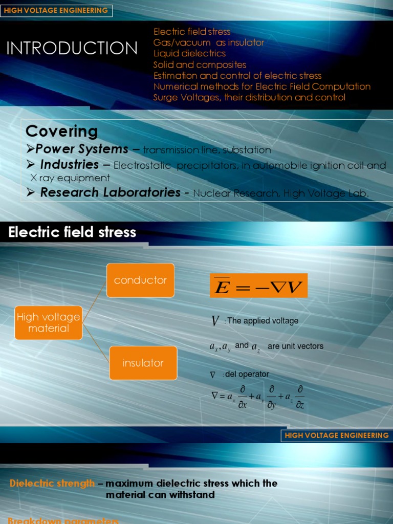 High Voltage Insulation Materials Overview | PDF | Electrical Breakdown ...