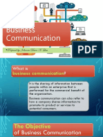 Business Communication: - Prepared By: Johanna Dawn A. Lim