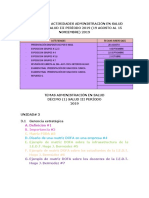 Cronograma Actividades y Temas Salud 101 III Periodo 2019