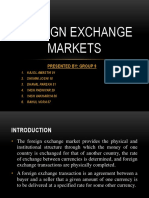 Foreign Exchange Markets: Presented By: Group 9