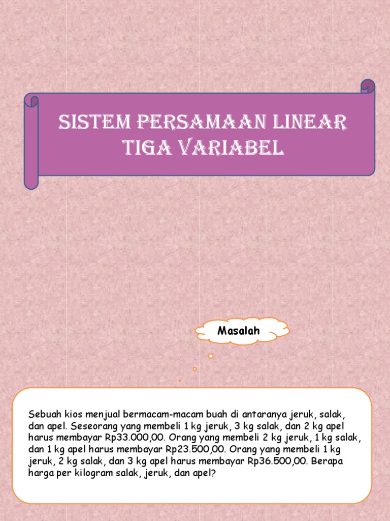 Ppt Sistem Persamaan Linear Ti