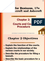 Law For Business, 17e by Ashcroft and Ashcroft: Courts and Court Procedure