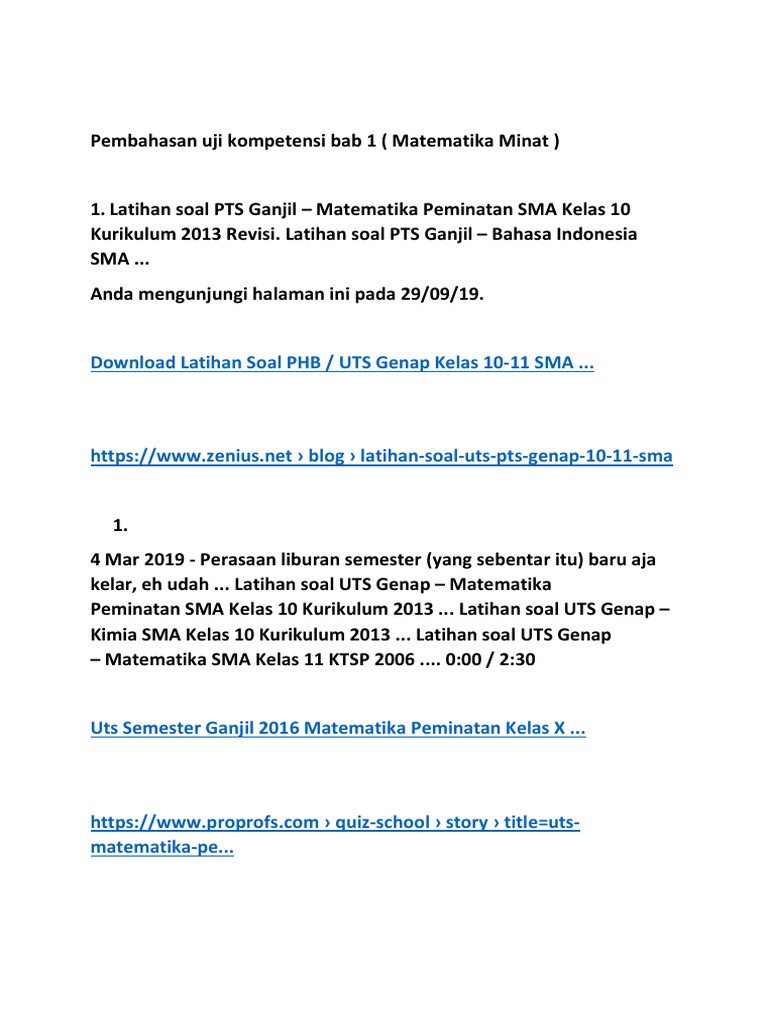 Link Matematika Peminatan Pdf