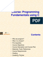 Course: Programming Fundamentals Using C