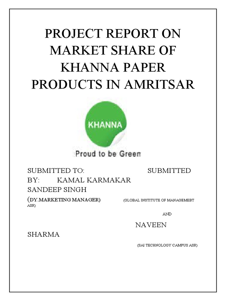 Khanna Paper Mill Market Share Report | PDF | Paper | Pollution