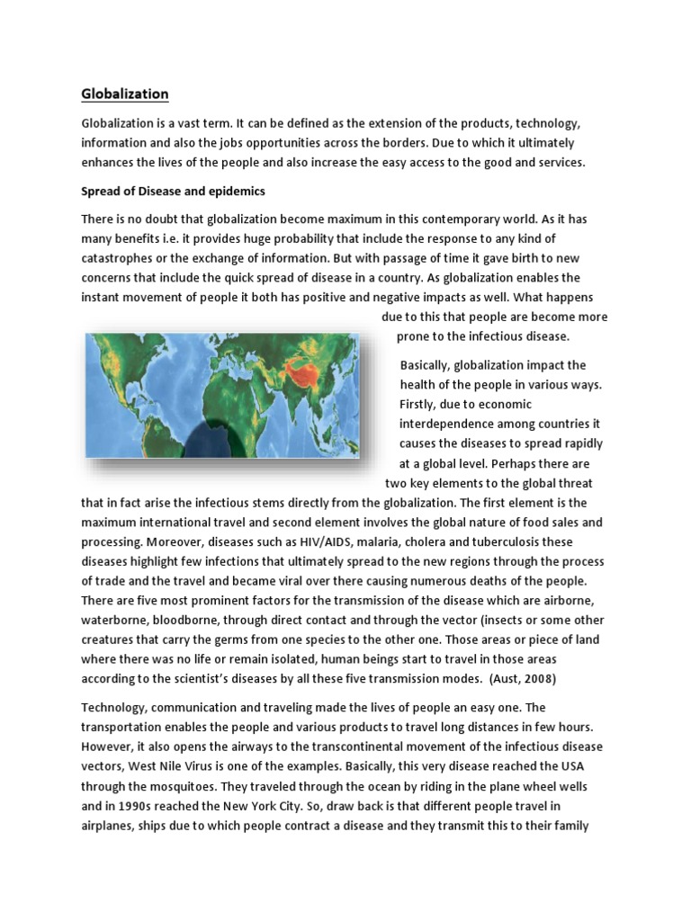 Globalization Spread Of Disease And Epidemics Pdf Poliomyelitis