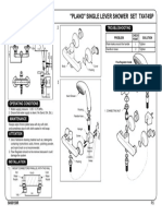 "Plano" Single Lever Shower Set Tx474Sp: Specifications Troubleshooting