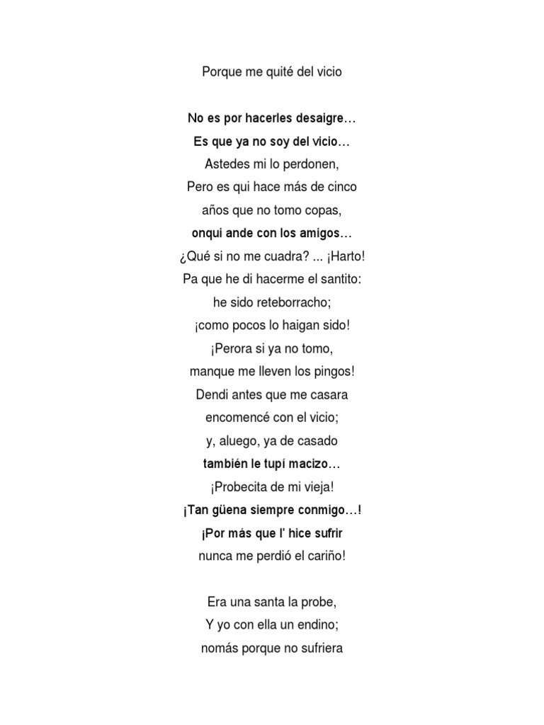 Porque Me Quite Del Vicio scribd