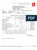 Análise de tinta poliuretano acrílico