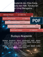 Budaya Akademik, Dan Etos Kerja Sikap Terbuka Dan Adil, Kerukunan Antar Umat Beragama