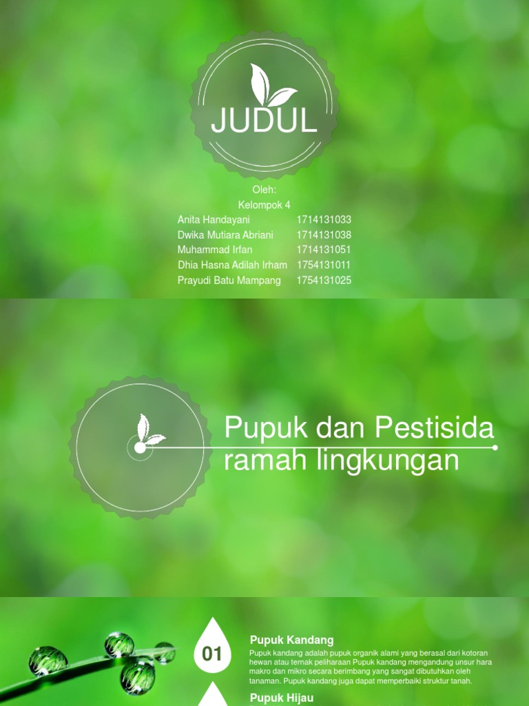 Natural Green Background PowerPoint Templates PDF