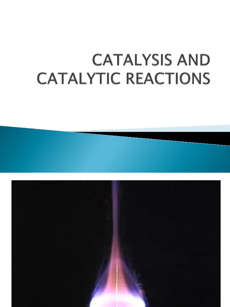 Catalysis PDF Catalysis Chemical Reactions