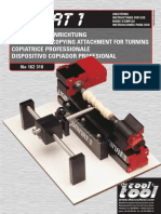 Copiadora profesional para torno: instrucciones de uso