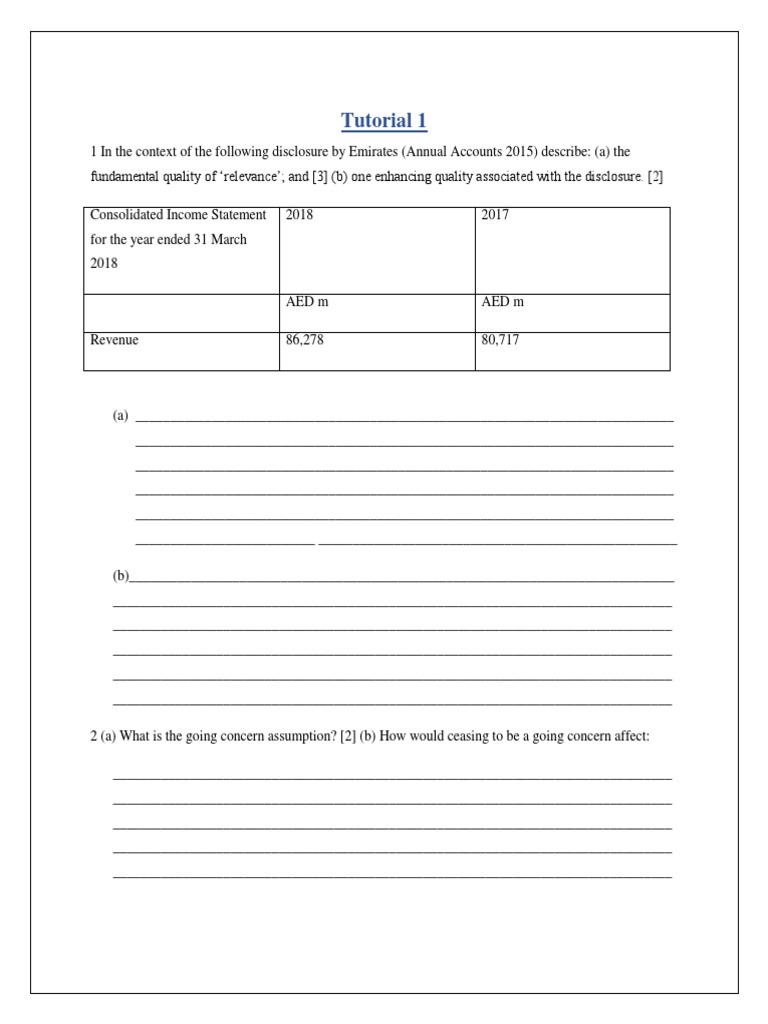 Tutorial Corporate Financial Reporting | PDF | Retained Earnings ...