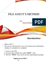File and It'S Method: By:-Kanani Muskan R (180283116011)