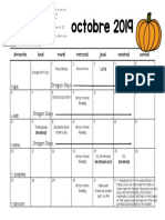 October Calendar 2019