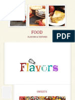 Describing Food, Flavours & Textures