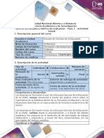 Guía de Actividades y Rúbrica de Evaluación - Paso 1 - Actividad Inicial