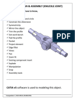 CATIA V5 Knuckle Joint Design & Assembly