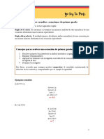 Ecuaciones de Primer Grado Ejercicios Resueltos 1 PDF