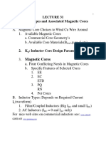 Inductor Types and Associated Magnetic Cores