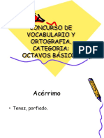 concurso vocabulario OCTAVOS