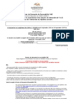 Dossier de Demande de Recevabilite Vae 2019