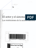 Crozier, Michel. El Actor y El Sistema - Capítulo 1.